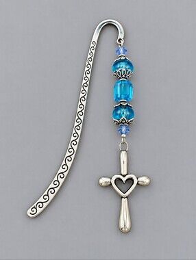 3/$30 Cross Glass Beaded Bookmark